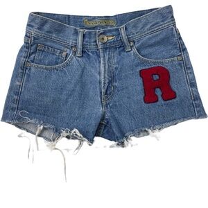 Rodeo Crowns 100% cotton Raw hem 3” Denim Jean Shorts size S